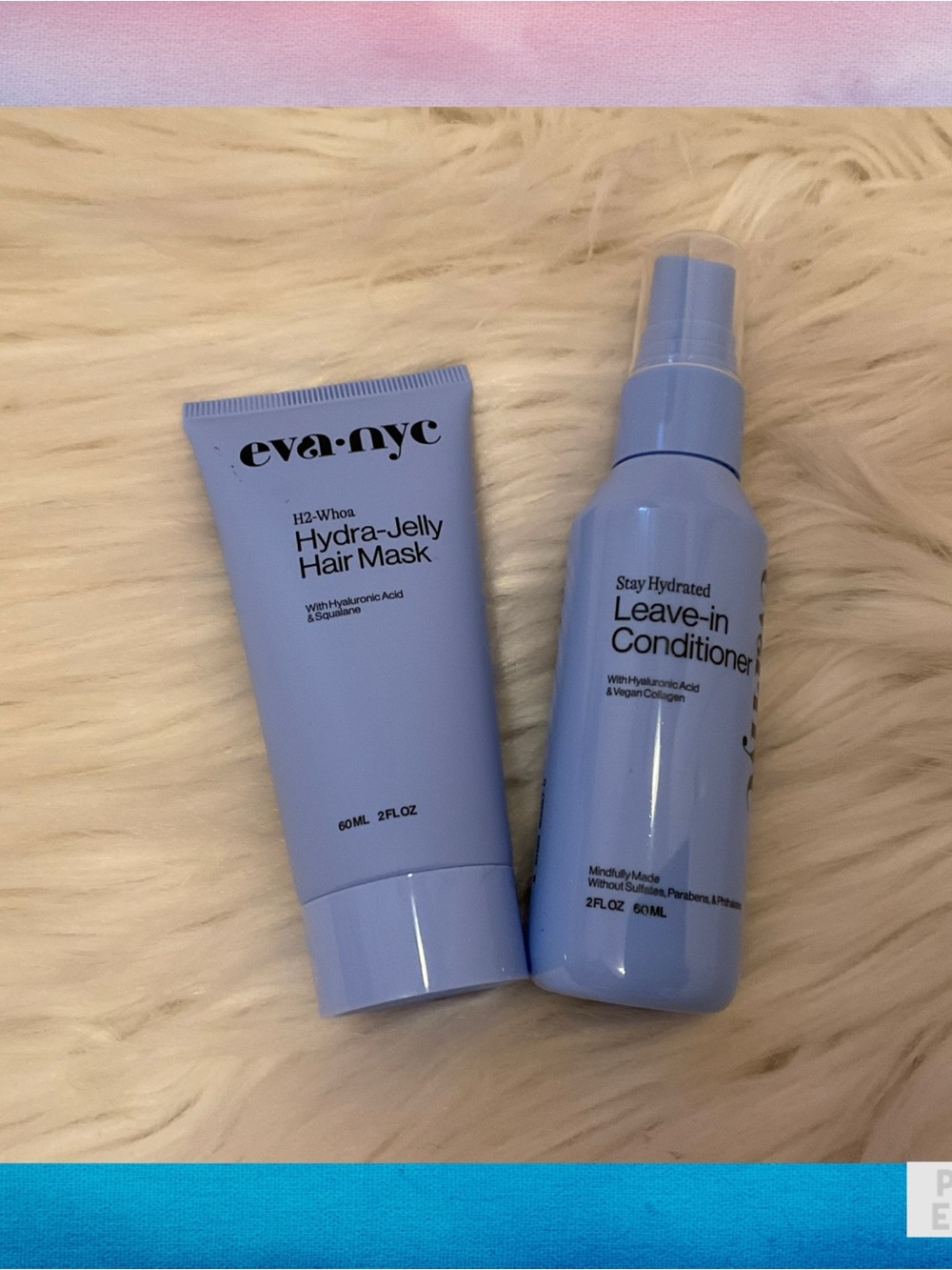 Eva NYC Stay Hydrated Leave-In Conditioner & H2 Whoa Hydra Jelly Hair Mask New